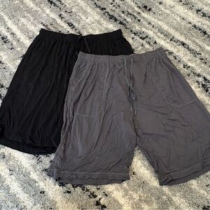 David Archy Men’s Bamboo Draw String Shorts Lot of 2 Black & Gray Size XL